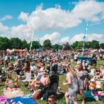 Crowd enjoying food and live music at Ipswich Food & Drink Festival 2025