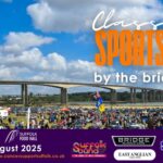 Classic & Sports Cars by the Bridge 2025 at Suffolk Food Hall under Orwell Bridge