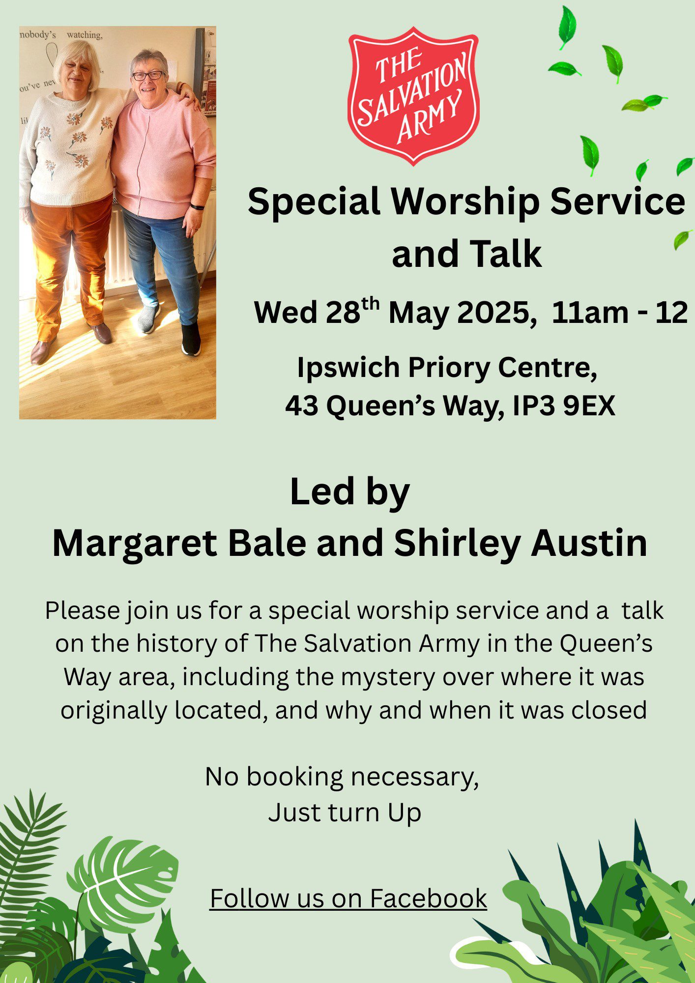 🌿 Special Worship Service and Talk – Ipswich Priory Centre