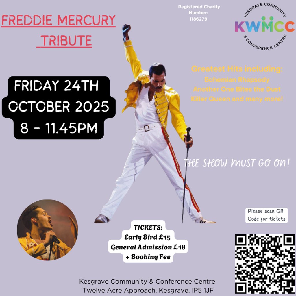 Freddie Mercury Live Tribute Ipswich 2025-10-24