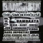 Event poster for Bambaata at The Smokehouse, Ipswich.
