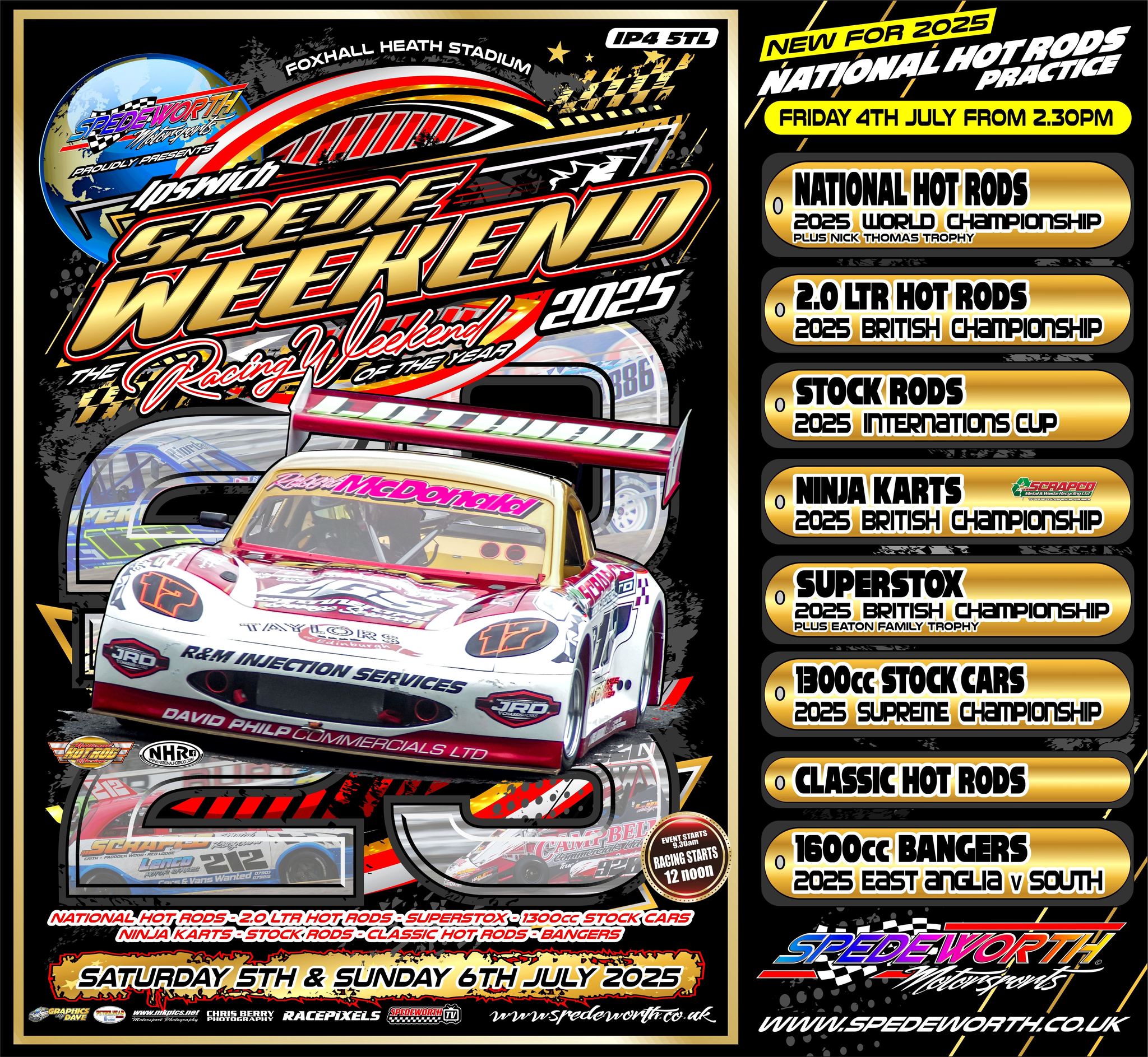 🏁 Spedeweekend 2025 – The Ultimate Stock Car Racing Spectacle in Ipswich